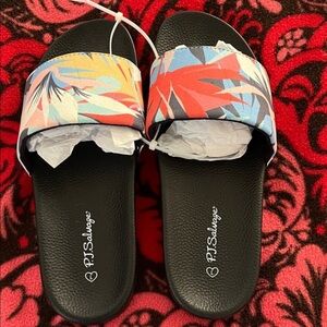 PJ Salvage Women's Tropical Slide Sandals NWT